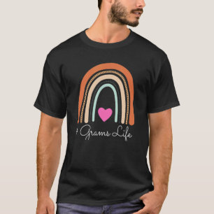 Womens Rainbow Leopard Grams Life For Mother's Day T-Shirt
