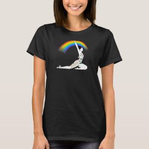 Womens Rainbow Red Yoga 1 T-Shirt