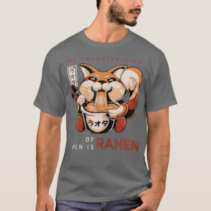 Womens Ramen Cat Kawaii Anime Tee Japanese
