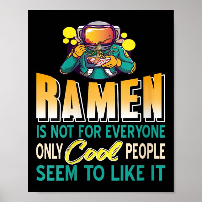 Womens Ramen Lovers Only Space Astronaut Funny Noo Poster (Front)