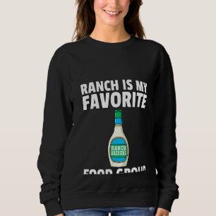 Womens Ranch Dressing Gift Funny Condiment Sauce V Sweatshirt