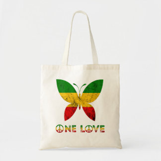 Womens Rasta Reggae Butterfly Hippie Insects Bug O Tote Bag