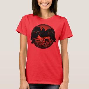 Women's Raven Art Shirts Ladies Crow Raven Tops