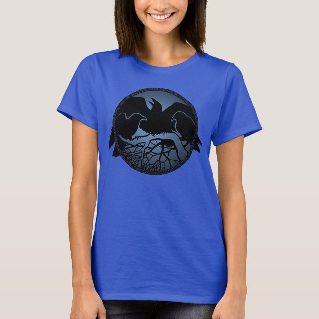 Women's Raven T-shirt Raven Art Organic Shirts (Front)