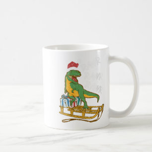 Womens Rawr Rawr Rawr Funny Christmas Dino Sleigh Coffee Mug