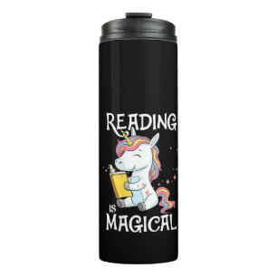Womens Reading Is Magical Cute Book Lovers Nerds U Thermal Tumbler