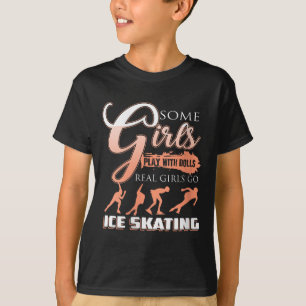 Womens Real Girls Race Hard On The Rink With Style T-Shirt