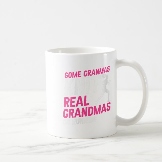 Womens Real Grandmas Who Run Funny Athletic Senior Coffee Mug (Right)