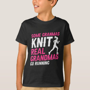 Womens Real Grandmas Who Run Funny Athletic Senior T-Shirt