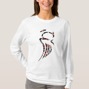 Women's Red Camo Angel Hoodie T-Shirt