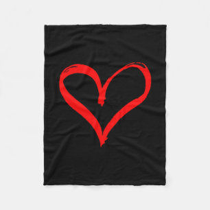 Women's Red Heart Funny Cute Design For Men Women  Fleece Blanket