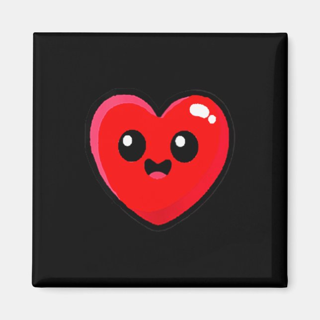 Women's Red Heart Funny Cute Design For Men Women  Magnet (Front)