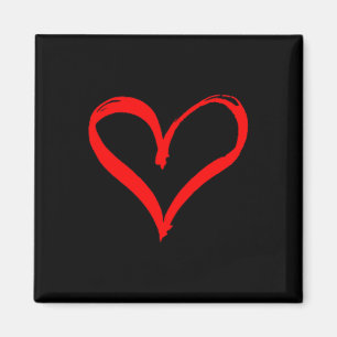 Women's Red Heart Funny Cute Design For Men Women Magnet