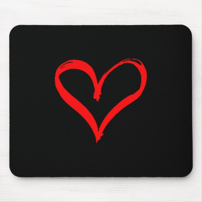 Women's Red Heart Funny Cute Design For Men Women  Mouse Mat (Front)