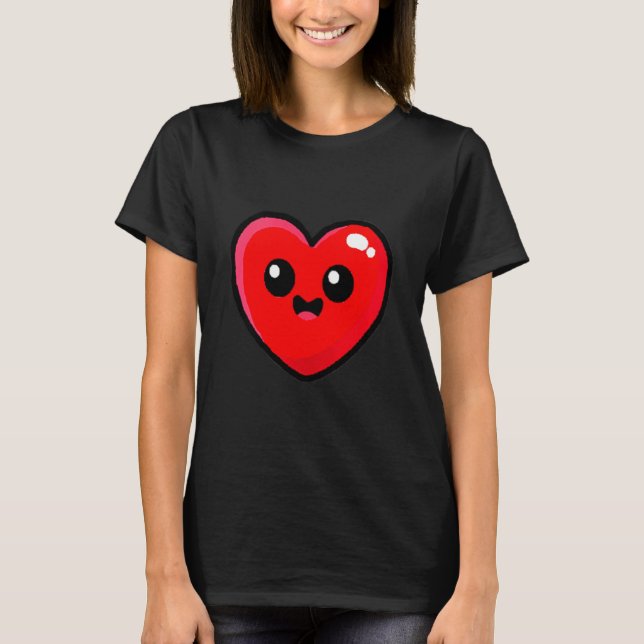 Women's Red Heart Funny Cute Design For Men Women  T-Shirt (Front)