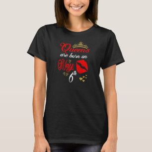 Womens Red Lips Queens Are Born On May 6th Taurus T-Shirt