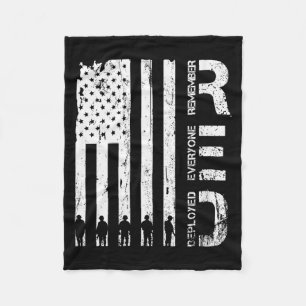 Womens Red Remember Everyone Deployed Military Fri Fleece Blanket