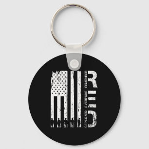 Womens Red Remember Everyone Deployed Military Fri Key Ring