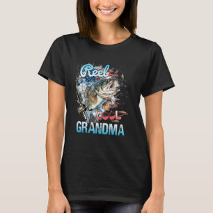 Womens Reel Cool Grandma American Flag Funny Uncle T-Shirt