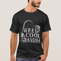 Womens Reel Cool Grandma Fishing Vintage Retro Mot