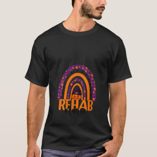 Womens Rehab Nurse Rehabilitation Rainbow Hallowee T-Shirt