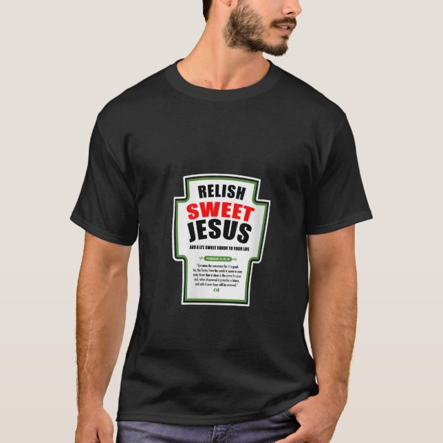 Womens Relish Sweet Jesus Funny Christian Condimen T-Shirt (Front)