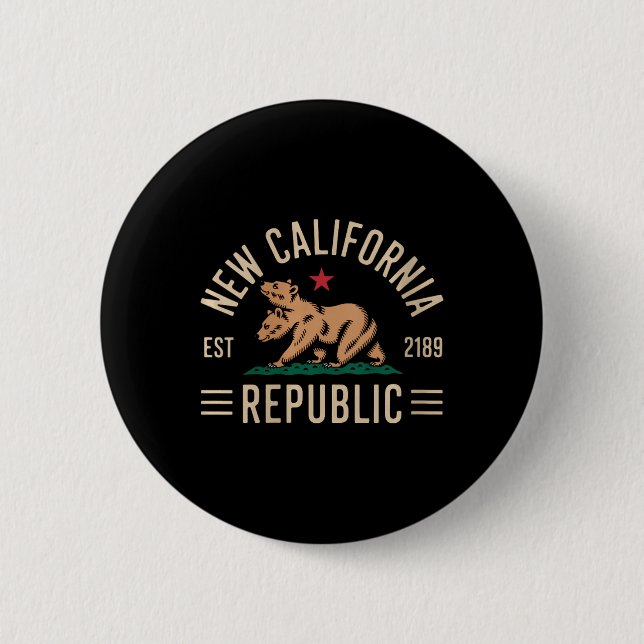 Womens Republic California Wear New California Rep 6 Cm Round Badge (Front)