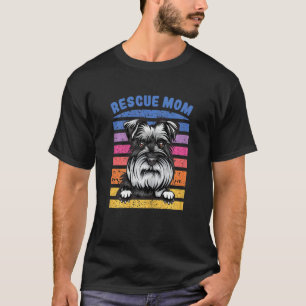 Womens Rescue Mum Schnauzer Dog Mum T-Shirt