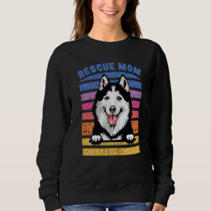 Womens Rescue Mum Siberian Husky Dog Mum Sweatshirt