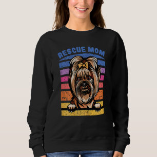 Womens Rescue Mum Yorkie Dog Mum Yorkshire Terr Sweatshirt