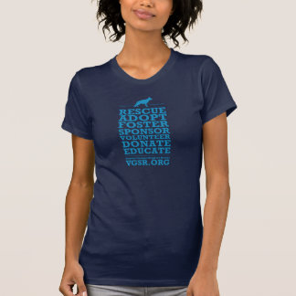 Women's rescue word block blue T-Shirt