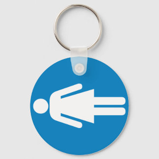 Women's Restroom Highway Sign Key Ring