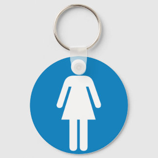 Women's Restroom Highway Sign Key Ring