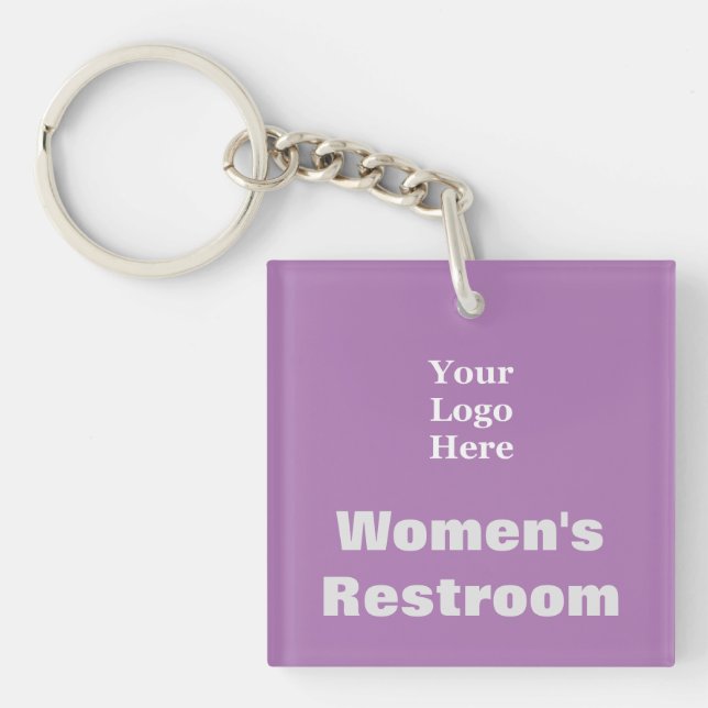 Women's Restroom Lavender Your Logo Here  Key Ring (Front)