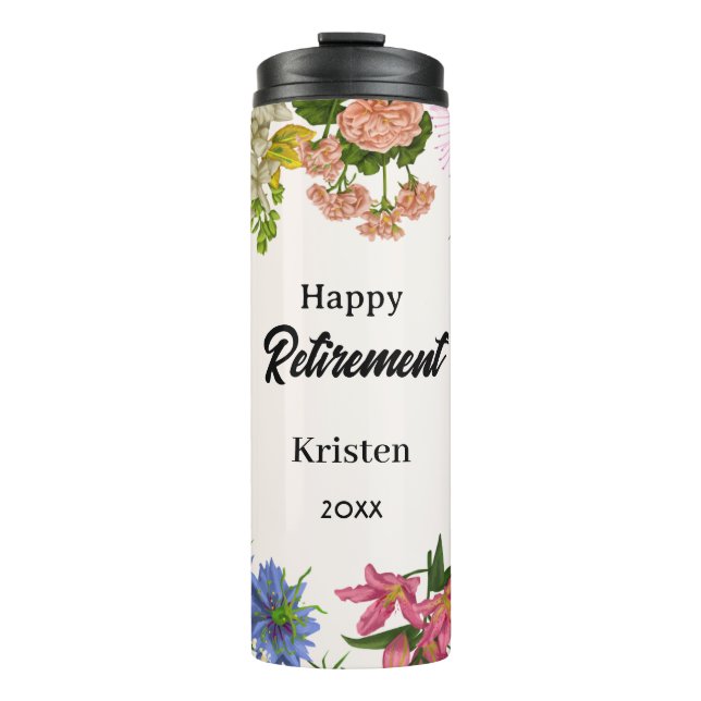 Women's Retired 2024 Retirement Party Gift Thermal Tumbler (Front)