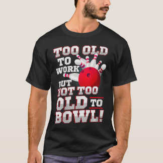 Womens Retired Bowler Team Bowling VNeck  T-Shirt