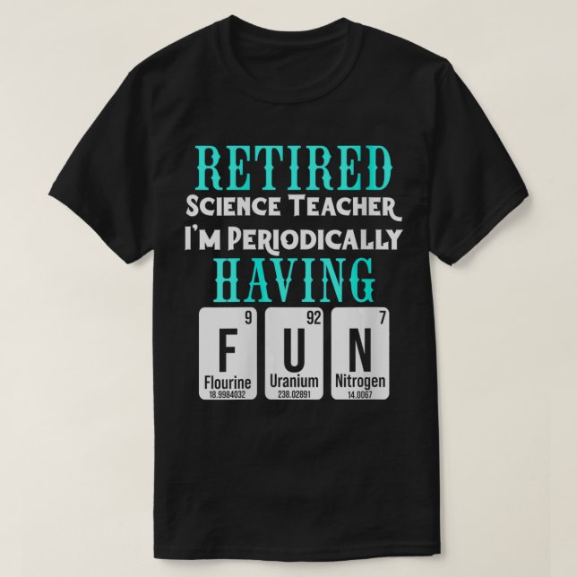 Womens Retired Science Teacher School Retirement V T-Shirt (Design Front)