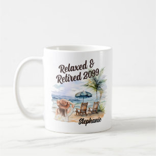 Women's Retirement Beach Chair  Coffee Mug