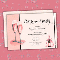 Women's Retirement Pink Cream Champagne