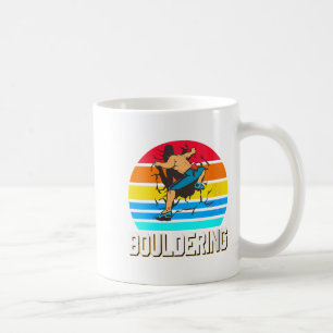 Womens Retro Bouldering Wall Smash Indoor Climbing Coffee Mug