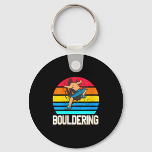 Womens Retro Bouldering Wall Smash Indoor Climbing Key Ring