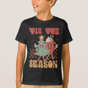 Womens Retro Christmas Tis The Season Christmas Tr T-Shirt