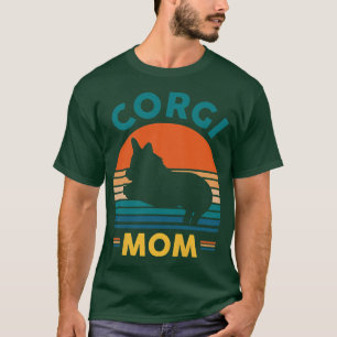 Womens Retro Corgi Mom Dog Mother Pet Owner Vintag T-Shirt