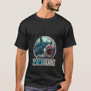 Womens Retro Dad Ocean Animal Family Dad  Predator T-Shirt