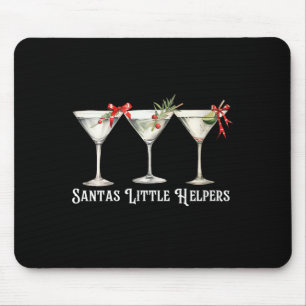 Womens Retro Funny Santa's Little Helper Martini M Mouse Mat