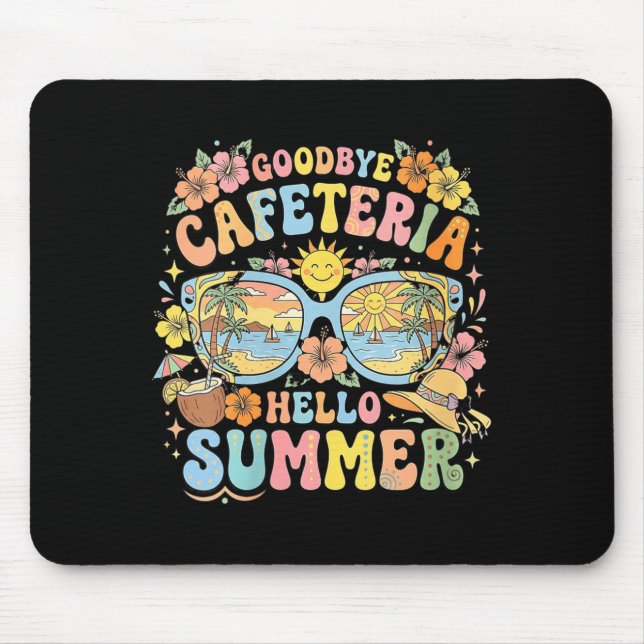 Women's retro goodbye cafeteria hello summer beach mouse mat (Front)