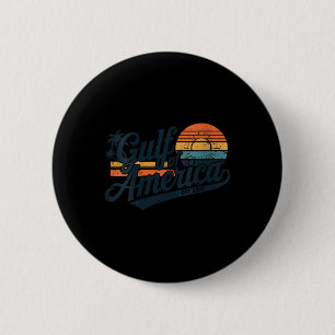 Womens Retro Gulf Of Usa America Est 2025 American 6 Cm Round Badge