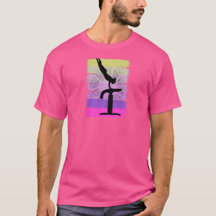 Womens Retro Gymnast At Sunset Gymnastics Girls Wo T-Shirt