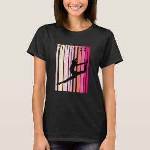 Womens Retro Gymnastics 14th 14 Fourteenth Birthda T-Shirt