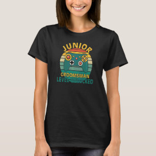 Womens Retro Junior Groomsman Gaming Video Console T-Shirt
